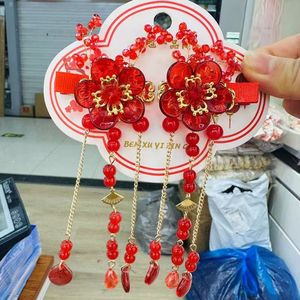 Childrens Hair <b>Clips</b> Girls <b>Bow</b> Hair Accessories Red New Year Headdress Plush Pointed Nose <b>Clip</b> For Women Wholesale - Product Image 2