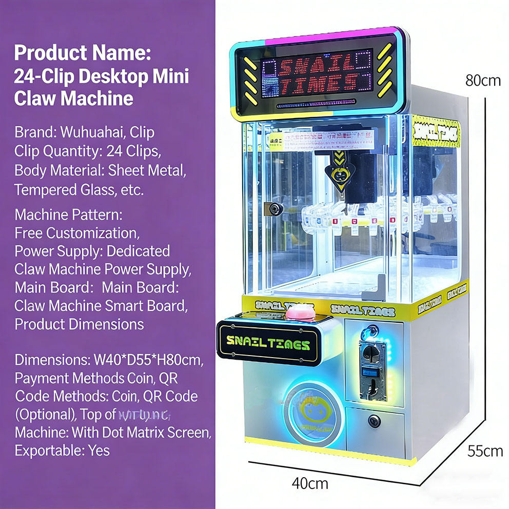 Machine à 24 clips, courte, écran matriciel usiné à clé