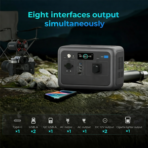 <b>Solar</b> Generator 800W 512Wh Lithium Battery Off Grid <b>Mini</b> Camping Portable Power Station <b>Solar</b> Power System - Product Image 3