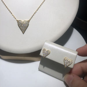 100% 925 in argento Sterling Micro Pave CZ zirconi cubici alla moda collana cuore d'amore per la <span class=keywords><strong>festa</strong></span> <span class=keywords><strong>della</strong></span> <span class=keywords><strong>mamma</strong></span> regalo <span class=keywords><strong>gioielli</strong></span> eleganti - Product Image 6