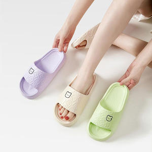 Sandales plates d'été pour hommes et femmes, imperméables, rembourrées, en EVA, à bout ouvert, antidérapantes, à séchage rapide, motif ours de dessin animé - Product Image 6