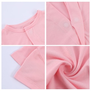 Ensembles de bodys pour bébés, combinaisons pour nouveau-nés filles et garçons de 6 à 12 mois, barboteuse d'été à manches courtes avec fermeture magnétique - Product Image 5