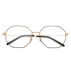 Monturas de gafas octogonales irregulares Qianai, montura completa, anti UV y anti luz azul, lentes de acetato unisex para un look moderno. - Product Image 3