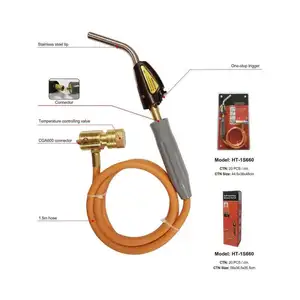 Met Voor Ht Slangsolderen Solderen 1s660 Koelset Vlampistool Hot Self 5M Hvac Tools Koperen Toorts Lassen Gas Hand Mapp