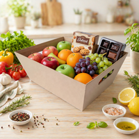 Panier de Noël personnalisé en carton pour emballage de fruits, plateau de présentation pour cadeaux, panier cadeau en carton