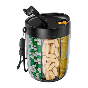 LM LM25374 Boîtes de rangement transparentes scellées de qualité alimentaire, boîtes à médicaments étanches à l'humidité et boîtes à pilules - Product Image 1