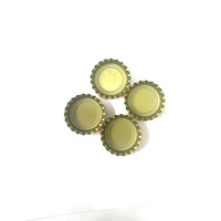 Capsules couronne métalliques dorées de marque OEM, imprimées, 26MM/29MM, SANS PVC, pour les nouvelles bouteilles de boissons gazeuses et les usines de bière 2026