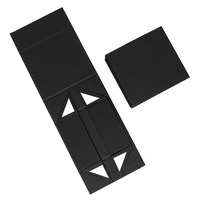 Boîte d'Emballage Magnétique Pliante Luxe Haut de Gamme Noire Mat Rigide Personnalisée avec Logo Imprimé et Couvercle Aimanté pour Cajas De Lujo