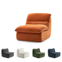 Canapé Poire Moderne Capitonnage Simple, Lit Canapé Compressé et Chaise de Sol Relaxante pour Salle de Jeux Meubles de Salon