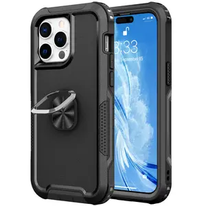 Holster TPU Mobile Phone Case For iPhone 15 14 13 12 Pro Max Defender Back Cover