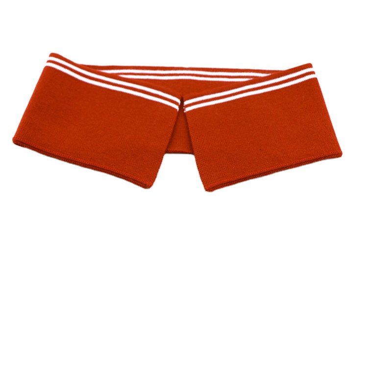 Cotton knitted striped ribbed spring and summer stretch adult T-shirt neckline cuffs trousers clothing closed rib