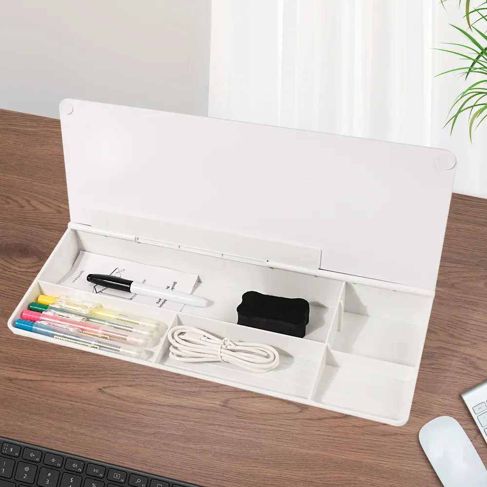 Sıcak satış masaüstü kuru silme ofis için kart bilgisayar ofis masaüstü cam beyaz tahta depolama not defteri