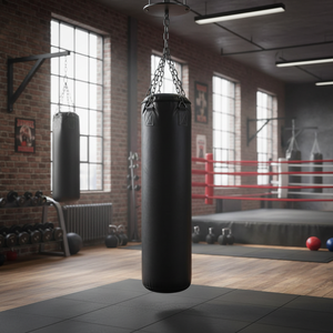 Sac de frappe vintage robuste pour boxe et Muay Thai, en PU, 6 pieds de haut, rembourrage EPE, confortable, pour salle de sport et fitness, noir, OEM - Product Image 3