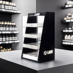 Cigarette Pen Display Cabinet Led Cigarette Display Case Tobacco Shop Electronics Counter Top Acrylic Smoke Display Cabinet