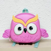 Mochila Escolar Impermeable de EVA con Diseño de Dibujos Animados, Cierre de Cremallera, Forma de Búho 3D para Niñas