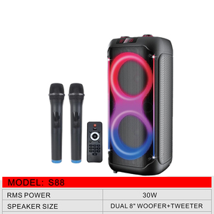 ダブル8インチPartyboomポータブルDJプライベートカラオケパーティースピーカーおしゃれなローリングライト付きトロリーPartybox - Product Image 3