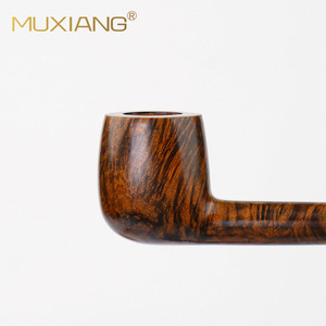 Muxiang Wood Smoking Pipe Billiard Shape Handmade Briarwood Tobacco Pipe Classic Freestyle Design - Product Image 4