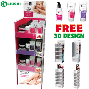 Bán lẻ Pop hiển thị các tông đứng giấy hiển thị sản phẩm sóng mỹ phẩm tạo nên tầng 4 kệ đứng cho các mặt hàng làm đẹp - Product Image 2