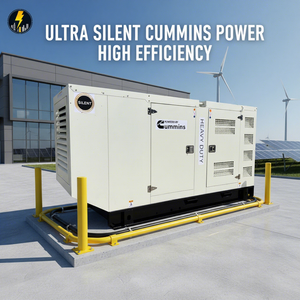 Generatore Diesel Super <span class=keywords><strong>Silenzioso</strong></span> Monofase 10KW 15KW 20KW per Cummins Weichai, Avviamento Elettrico 12V DC, 220V/380V/110V, 1500rpm, Interamente in Rame - Product Image 1