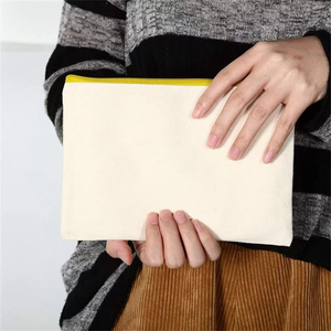 High Quality Cotton Zipper Pouch Durable Canvas Cosmetic Bag Bulk Supply for Travel <b>Storage</b> Retail Packaging and Corporate Gifts - Product Image 2