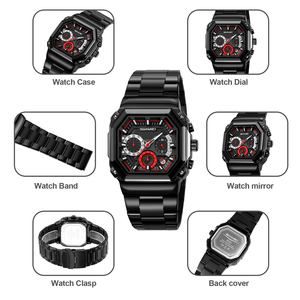 Skmei 9359 noir abordable mode décontracté bracelet en acier inoxydable montre Guangzhou en gros pour les montres étanches 3ATM - Product Image 2