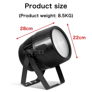 AICPOSE IP65 - Iluminación de Escenario Impermeable para Exteriores, Luz LED Par Zoom de 200 W COB, Luz para Audiencia - Product Image 3