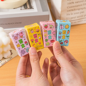 Gomme tendance en forme de boîte surprise alimentaire, en PVC carré, pour enfants et étudiants - Product Image 2