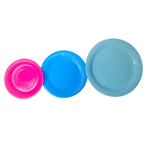 <span class=keywords><strong>Assiette</strong></span> <span class=keywords><strong>en</strong></span> <span class=keywords><strong>carton</strong></span> blanc de qualité alimentaire avec logo personnalisé pour la fête - Product Image 4