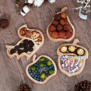 Plateau alimentaire en bois de haute qualité, OEM, en forme d'animal, plateau de service pour collations, plateau conçu pour les fruits secs - Product Image 3