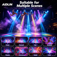 Projecteur LED mobile 150W IP65 à effet croissant de lune, RVBW, stroboscope œil de frelon pour événements, scènes et éclairage de boîtes de nuit