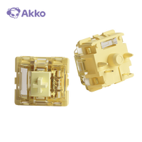 Akko V5 Interrupteur Jaune Crème 45 Pcs 50gf Interrupteur Linéaire 5-pin Usine Lubed