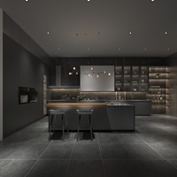 KOWOD Meuble de rangement multifonctionnel moderne et personnalisable en contreplaqué, pliable, avec éclairage LED et multiprise intégrée