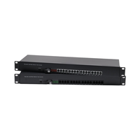 Convertisseur de média à fibre optique monomode 16 canaux, multiplexeur PCM, convertisseur audio-vidéo-téléphonique pour une portée de 20 km