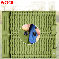 WOQI coussin de couchage Camping matelas ultra-léger oreiller pompe à pied intégrée Compact gonflable Portable tapis sac à dos voiture