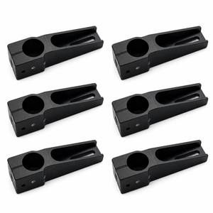 Support de montage en aluminium anodisé noir sur mesure, bloc de serrage usiné <span class=keywords><strong>CNC</strong></span> avec fente de perçage OEM - Product Image 3