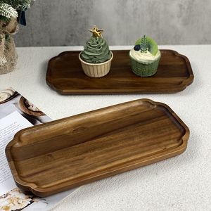 Acacia Wood <b>Tea</b> <b>Tray</b> Octagonal 25Cm 30Cm Chinese Style Suzhou Window Plate For <b>Tea</b> Coffee Dessert Serving - Product Image 3