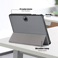 Support magnétique à trois volets en cuir PU pour réveil/sommeil automatique PC antichoc Tablet Flip Covers pour OnePlus Pad Pro 12.1 pouces