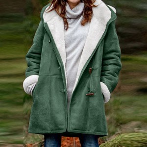 Manteau de style coréen vintage à manches longues pour femmes avec doublure en soie veste d'hiver chaude confortable avec fermeture éclair pour une utilisation en extérieur - Product Image 6