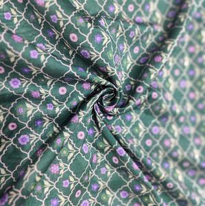 Tela Tejida de Seda Cruda de Poliéster, Elegante, Ligera, Transpirable, de Secado Rápido, con Patrón Floral Geométrico Abstracto, Suave, para el Hogar - Product Image 3