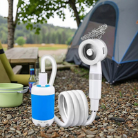 Portable Camping en plein air pommeau de douche électrique ensemble USB charge Durable ABS plastique Chrome robinets thermostatiques étanche à l'eau