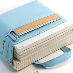Sac de rangement horizontal <span class=keywords><strong>A3</strong></span> grande capacité à double couche, en tissu Oxford, étanche, pour étudiants, avec poignée, design simple - Product Image 6