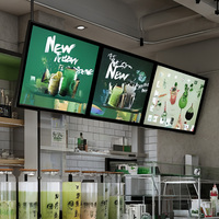 Écran LCD de menu numérique à montage au plafond intérieur, plusieurs tailles, panneau de menu LCD, écran publicitaire pour restaurant