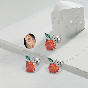 Xinfocus nouveau Design <span class=keywords><strong>petit</strong></span> fruit Piercing bijoux pomme Cartilage Tragus boucle d'oreille mode Piercing hélice oreille <span class=keywords><strong>anneau</strong></span> indien boucle d'oreille - Product Image 2