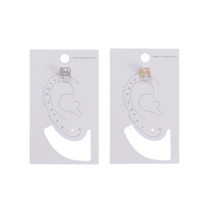 Orecchini a clip a forma di X, confezione singola, in acciaio inossidabile, alla moda - Product Image 2