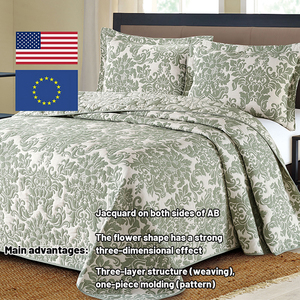 Sang trọng Jacquard Quilt trải giường tất cả các mùa <span class=keywords><strong>Comforter</strong></span> cho nhà khách sạn hoặc đám cưới với Polyester Điền - Product Image 2