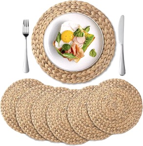 Napperons ronds en rotin tressé naturel épais en jacinthe d'eau du Vietnam, faits à la main, pour la maison, vente en gros à prix abordable - Product Image 6