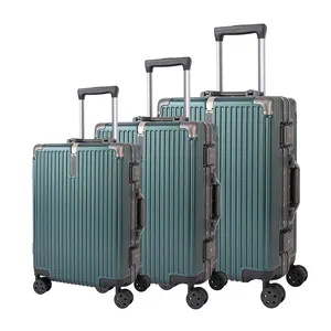 Vendita calda design semplice da viaggio ABS PC bagaglio a mano valigie da viaggio borse da viaggio set di valigie con lucchetto TSA