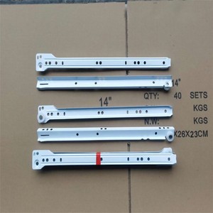 Bottom-<b>Mounted</b> Fully Extendable Drawer Slide 14 In Cold-Rolled Steel Furniture Drawer Slides Full Extension - Product Image 1