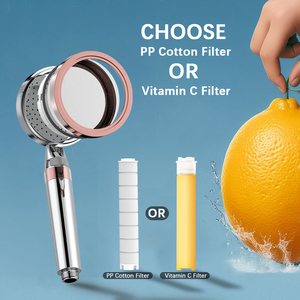 Cabezal de ducha de mano presurizado potente para baño, cabezal de ducha de mano con función múltiple con filtro de vitamina C - Product Image 2