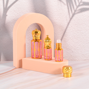 Luxuriöse Dubai Roll-on 3ML 12ML Farbige Galvanisierte Gravierte Parfüm Ätherisches Öl Roll-on Flasche - Product Image 2